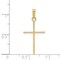 14K Yellow Gold Cross Pendant Charm Religious Jewelry 30 X 14mm